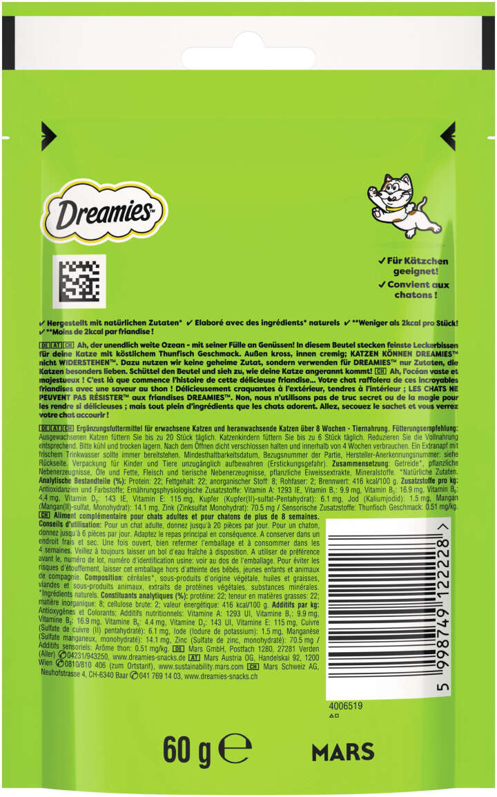 Dreamies Katzenleckerli mit Thunfisch